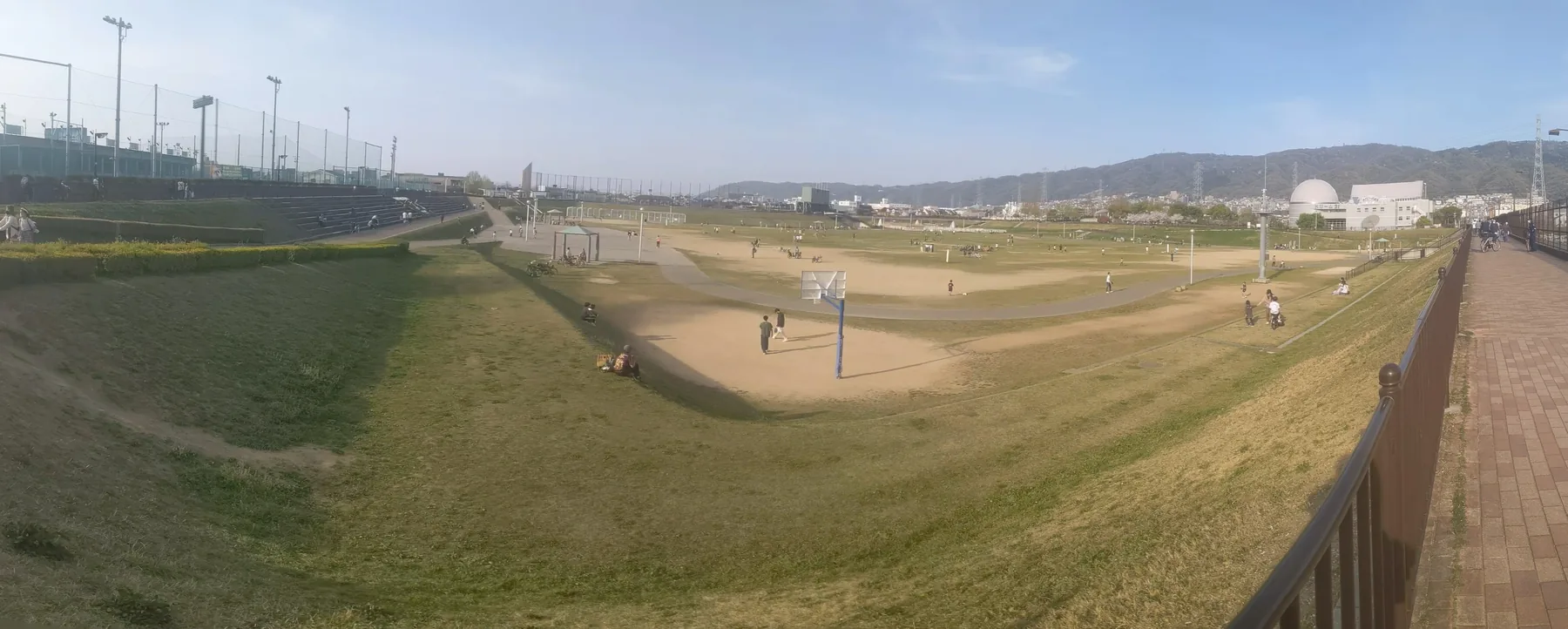 花園中央公園の芝生広場